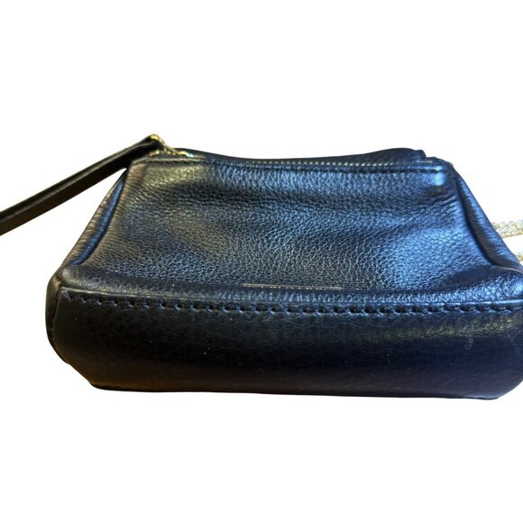 Kelsi Dagger Black Leather Mini Crossbody Bag With Gold Chain Strap - Picture 13 of 14